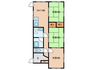 大津留貸家４号の物件間取画像